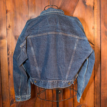 Load image into Gallery viewer, Levi&#39;s Dark Wash 2 pocket Customized by you with Patches, Paint and Embroidery