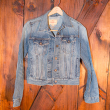 Load image into Gallery viewer, Light wash Levi&#39;s Jacket Customized by you with Patches, Paint and Embroidery