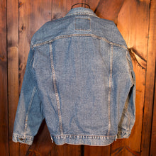 Load image into Gallery viewer, Medium Wash Levi&#39;s Trucker Customized by you with Patches, Paint and Embroidery