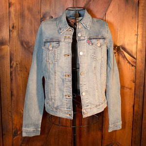 Original Trucker Jacket - Women's Medium Blue Wash Customized by you with Patches, Paint and Embroidery