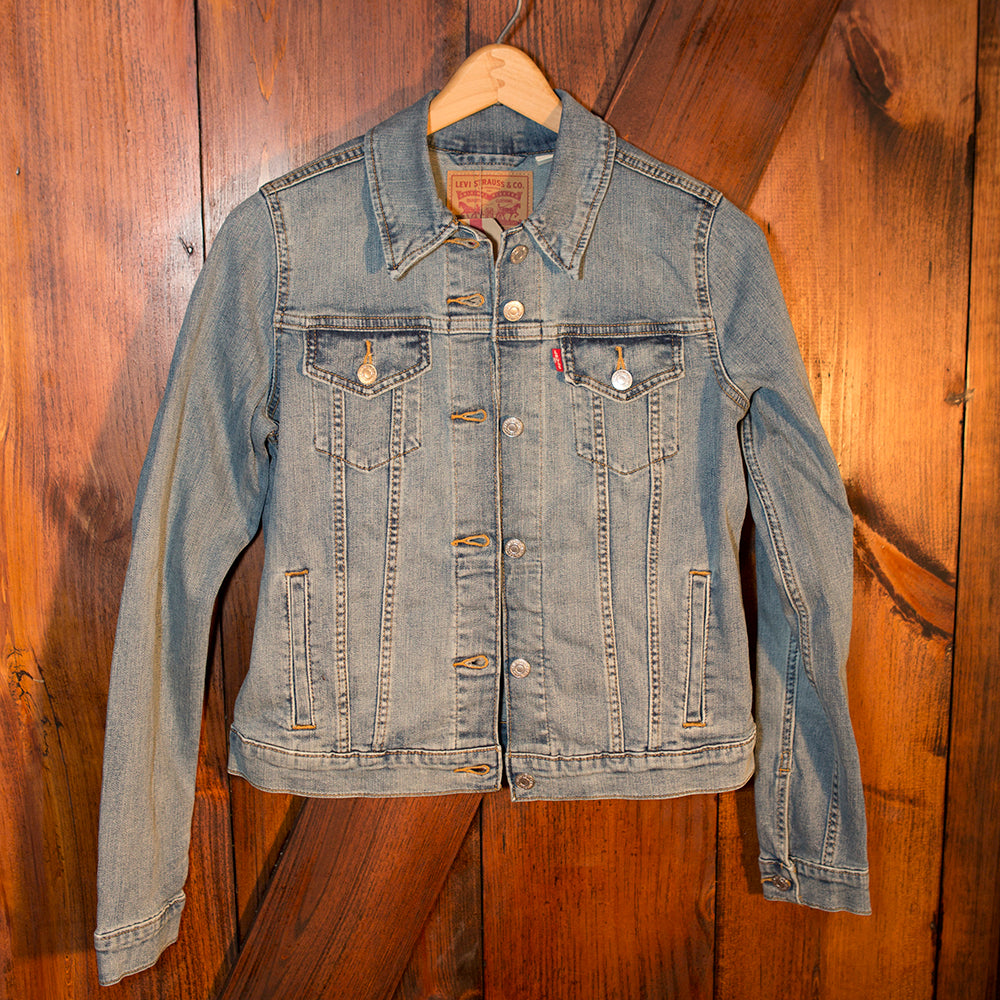 Original Trucker Jacket - Women's Medium Blue Wash Customized by you with Patches, Paint and Embroidery