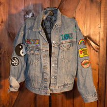 Load image into Gallery viewer, Coexist Hipster Vintage Levis Jacket with Tye die and Patches