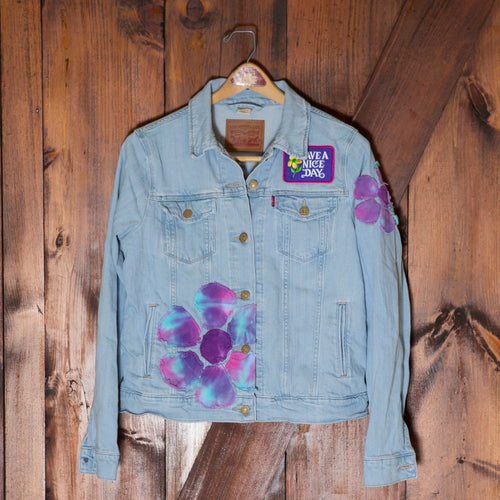 Crazy Daisy Patched Vintage Levis Trucker Jacket