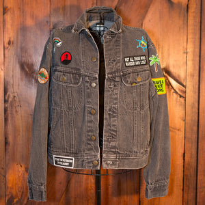 Protect Your Mother Hand Painted and Patched Vintage Trucker Jacket